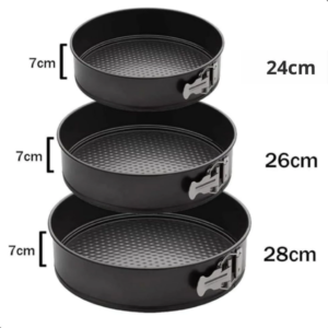 Kit 3 Formas com Fundo Removível Antiaderente com Fundo Removível para torta Bolo