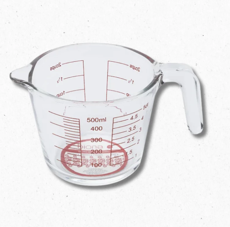 Jarra medidora de Vidro Borossilicato 500ML Resistente