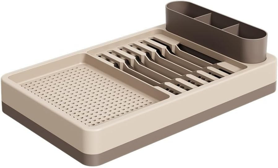 Escorredor de Louças Flat 42x26x10 cm – Warm Gray e Light Gray