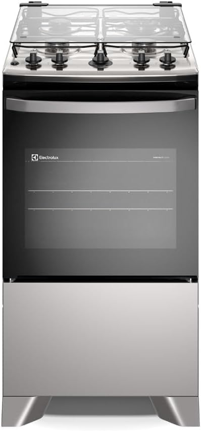 Electrolux Fogão 4 bocas Electrolux Cinza Efficient Mesa Inox, PerfectCook e VaporBake® (FE4IG) Bivolt