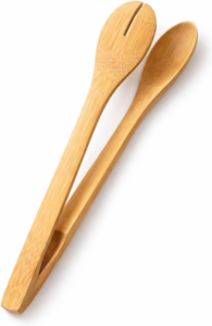 Pegador de Bambu 30 cm Utensilio Culinario para Cozinha Resistente ao Calor Premium
