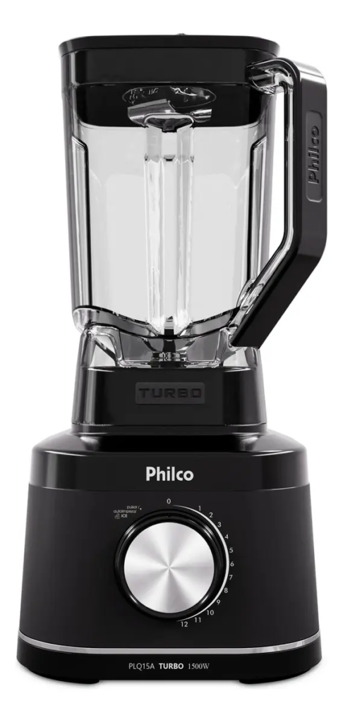 Liquidificador Philco 1500W 3,1L 12 Velocidades com 6 Lâminas PLQ15A