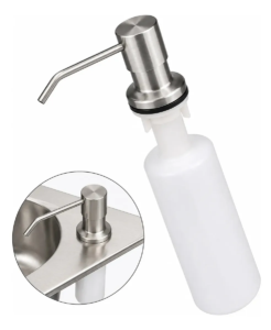 Dispenser Detergente Porta Sabonete Líquido Embutir Cozinha Inox