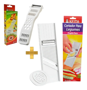 Kit Cortador Fatiador Descascador Ralador De Alimentos