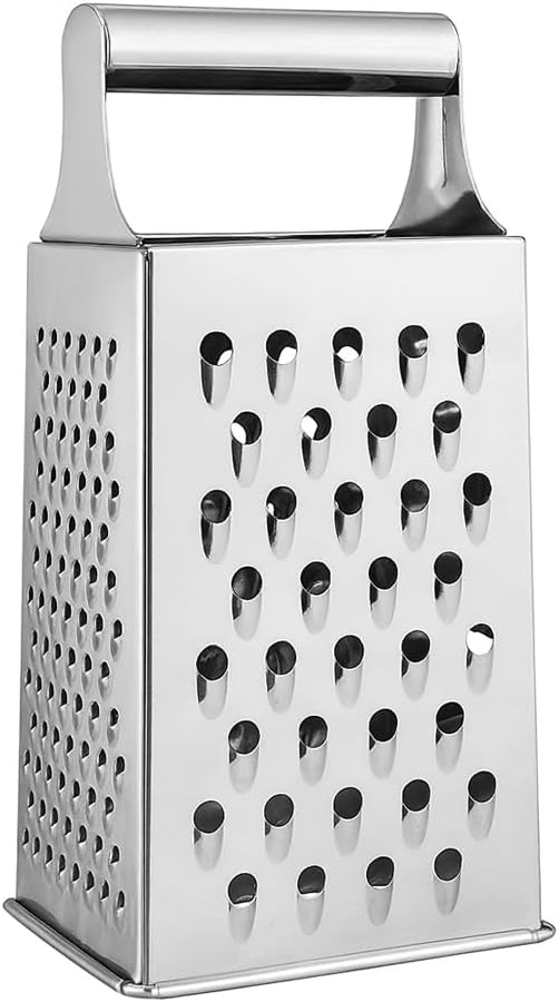 Ralador de Aço Inox 4 Faces Multiuso para Queijo, Legumes, Verduras e Frutas