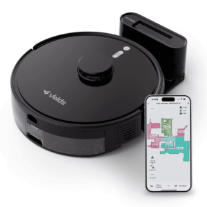 Robô Aspirador De Pó Velds Wi-fi 3 Em 1 – Varre + Aspira E Passa Pano com Mapeamento Via App Bivolt