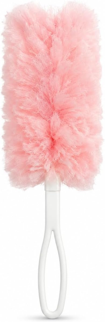 Espanador de Pó Multiuso para Casa, Eletrodomésticos e Carro, Pelos Ultra Macios, Limpeza Delicada para Móveis, Eletrônicos e Escritório (Rosa)