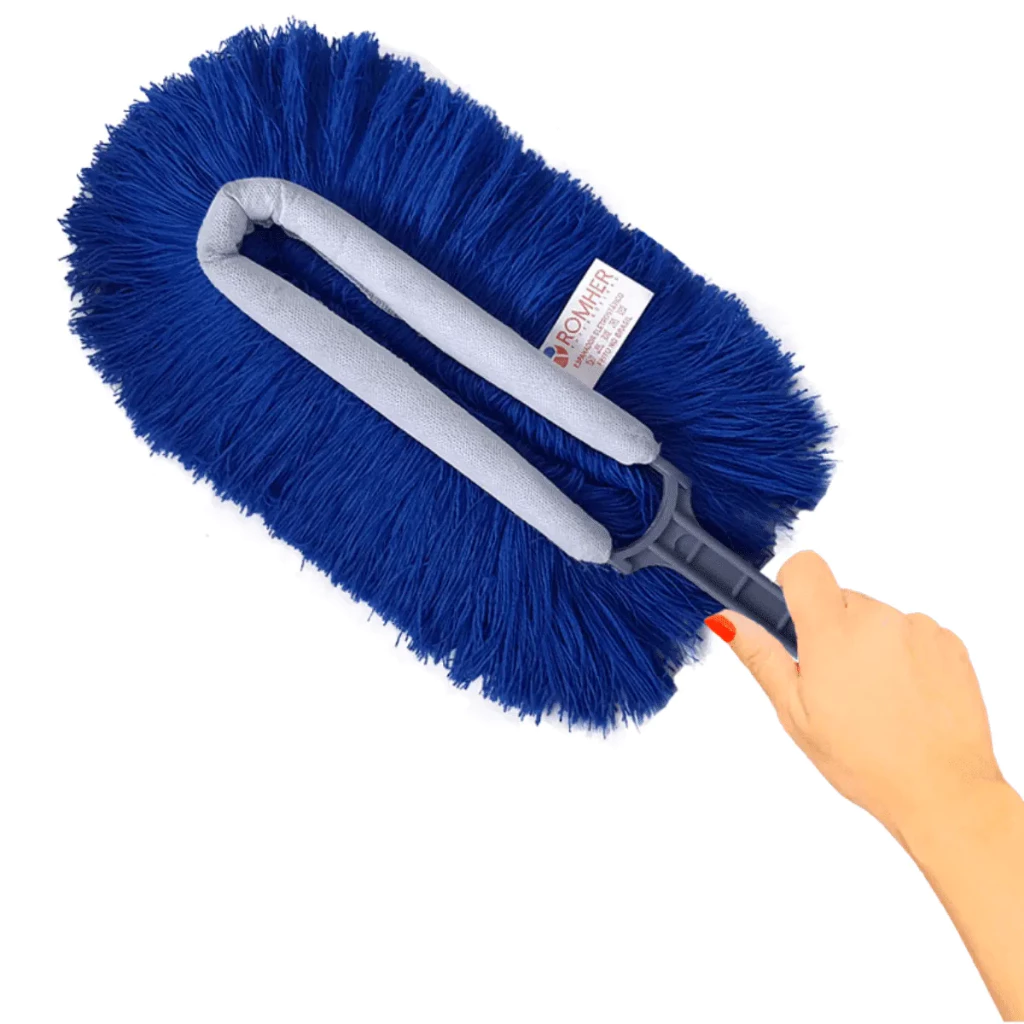 Espanador Eletrostático Limpeza Seca Limpa Sem Levantar Pó Azul Romher Não Arranha