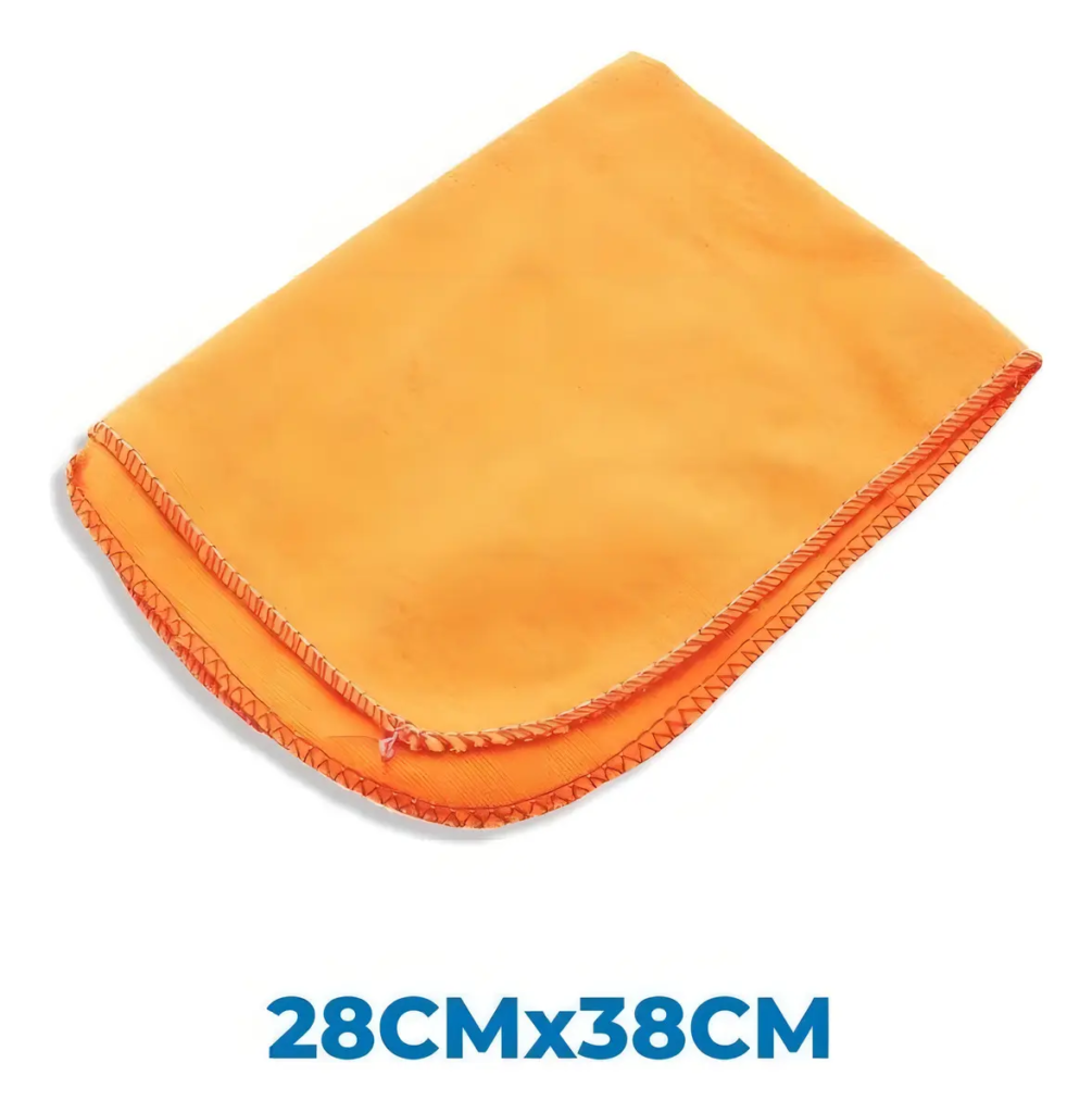 Flanela De Algodão P/ Limpeza Laranja 6 Unidades 28x38cm