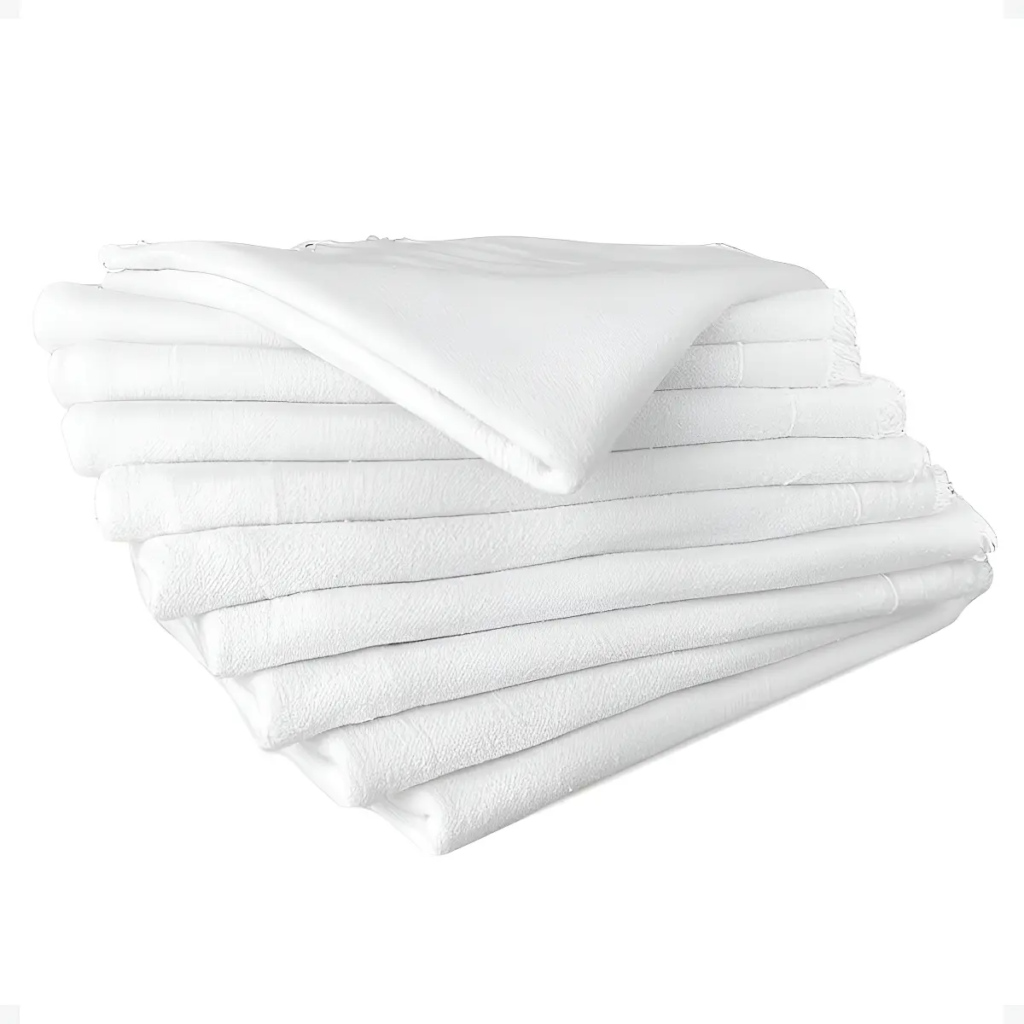 Kit Com 10 Pano De Chão Branco Alvejado Saco Alvejado Limpeza Em Geral