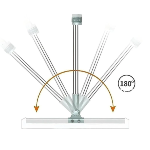 Rodo de Silicone Cabo Para Limpeza de Piso Vidros Com Gancho Secos e Molhados Uso Duplo Vassoura Mágica