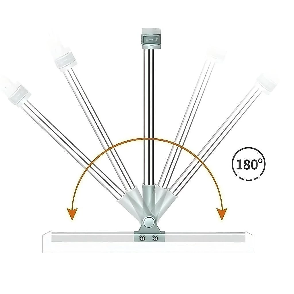 Rodo de Silicone Cabo Para Limpeza de Piso Vidros Com Gancho Secos e Molhados Uso Duplo Vassoura Mágica