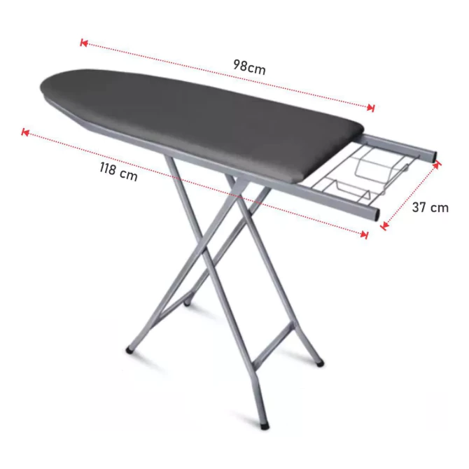 Tábua De Passar Roupa Mesa Passadeira Extra Forte Cinza