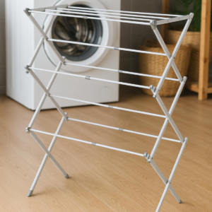 Varal Vertical Retrátil Extensível Dobrável Compacto Apartamento Casa