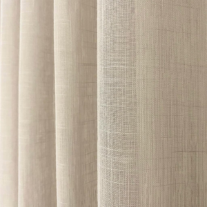 Cortina Gaze de Linho 4,00m para Trilho Suíço Max – Leve, Elegante e Translúcida Sem Forro(Bege,2,50)