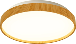 Luminária de Teto LED Moderna Regulável, Madeira Natural