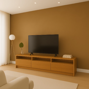 Rack para Sala Quarto TV até 65 Polegadas Essenza 219 cm PREMIUM 3 Gavetas E 3 Nichos