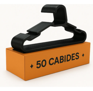 Kit 30 Cabide Adulto Preto Reforçado Organizador De Roupas
