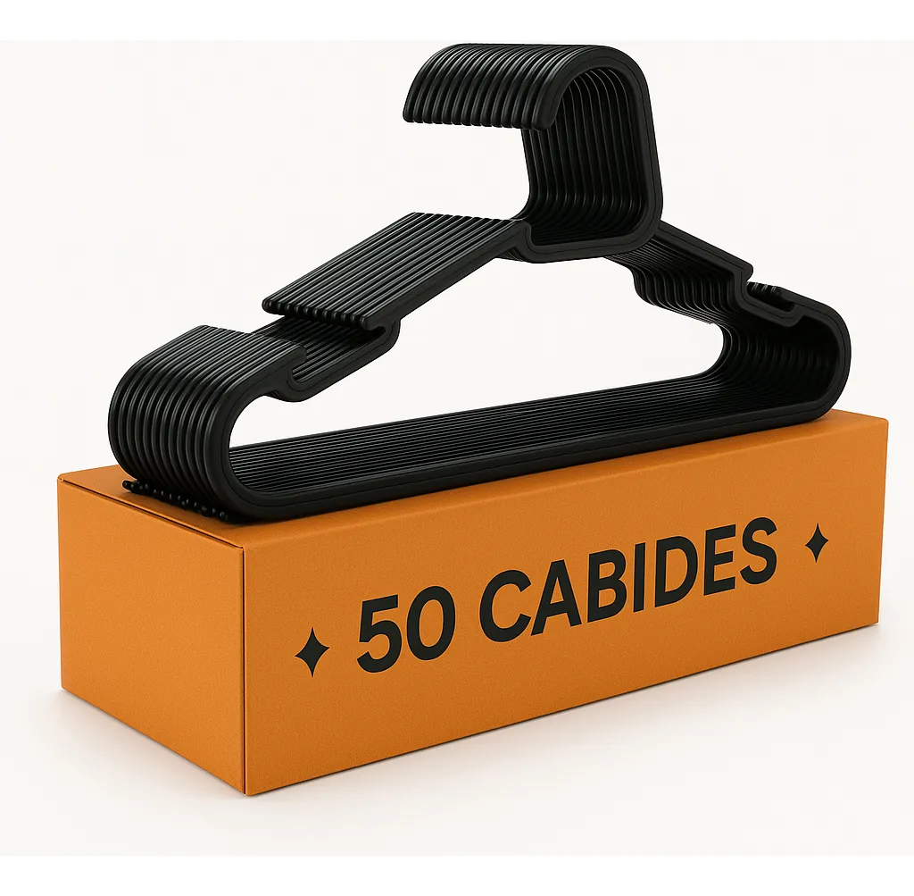 Kit 30 Cabide Adulto Preto Reforçado Organizador De Roupas