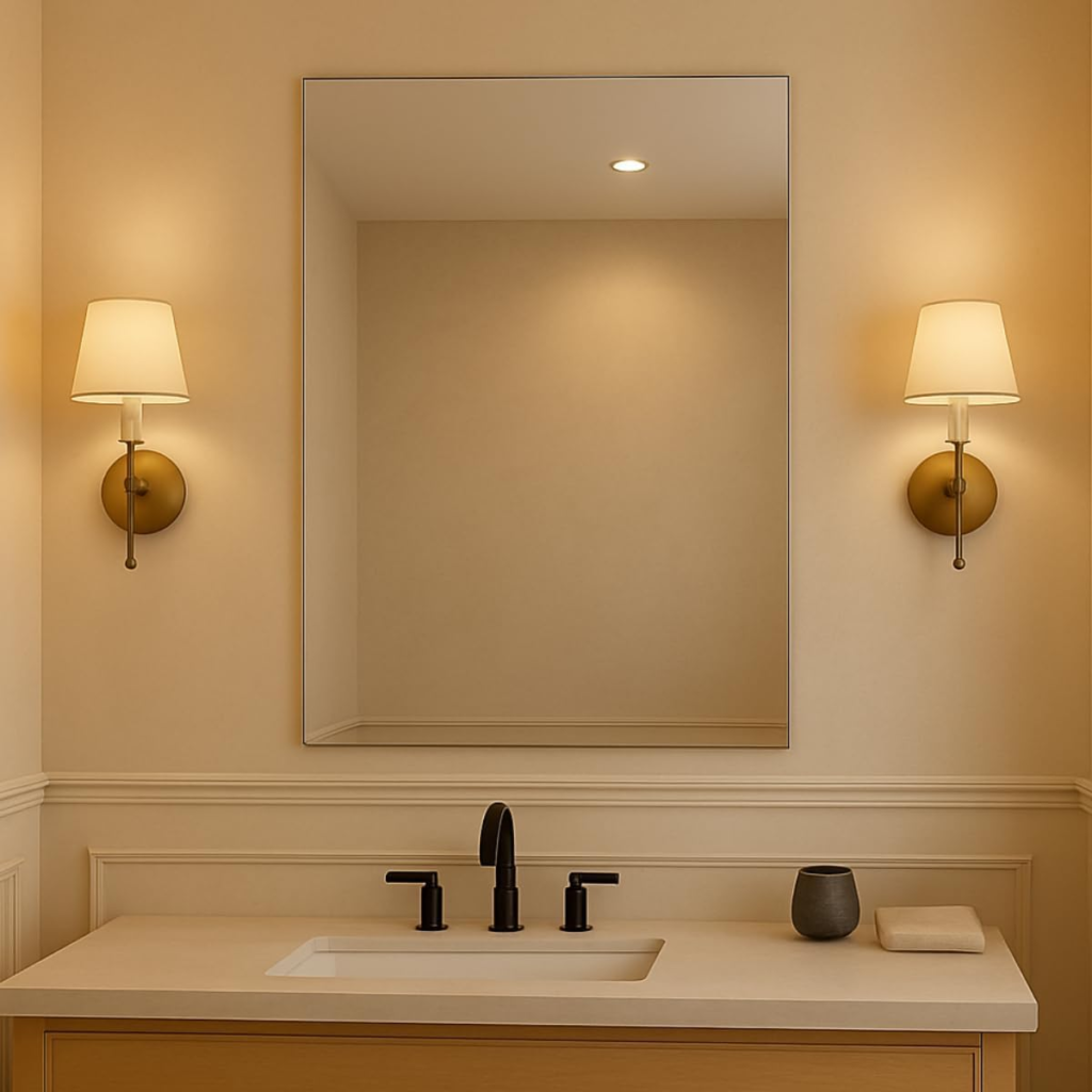 Espelho Vildrex Florença 70x50cm Design Moderno Banheiro Quarto Lapidado Luxo