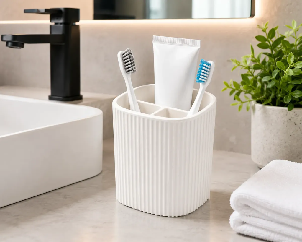 Suporte Porta Escova De Dente E Creme Dental Pia Banheiro