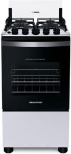 Fogão Brastemp 4 Bocas Branco com Duas Prateleiras com Alturas Ajustáveis – BFO4NBB Bivolt