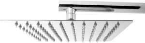 Chuveiro Ducha 20×20 cm Inox Alta Pressão para Aquecedor a Gás e Solar com Braço Cromado