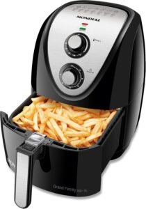 MONDIAL Fritadeira Sem Óleo Grand Family Inox – 5L, 220V, Preto, 1900W – AFN-50-BI