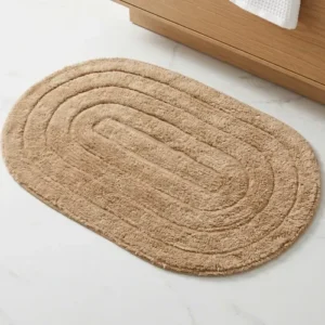 Tapete Banheiro 40x60cm Allegro Algodão Antiderrapante Oval