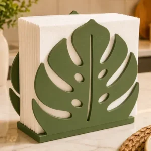 Porta Guardanapo Folha Costela De Adão Decorativo Verde